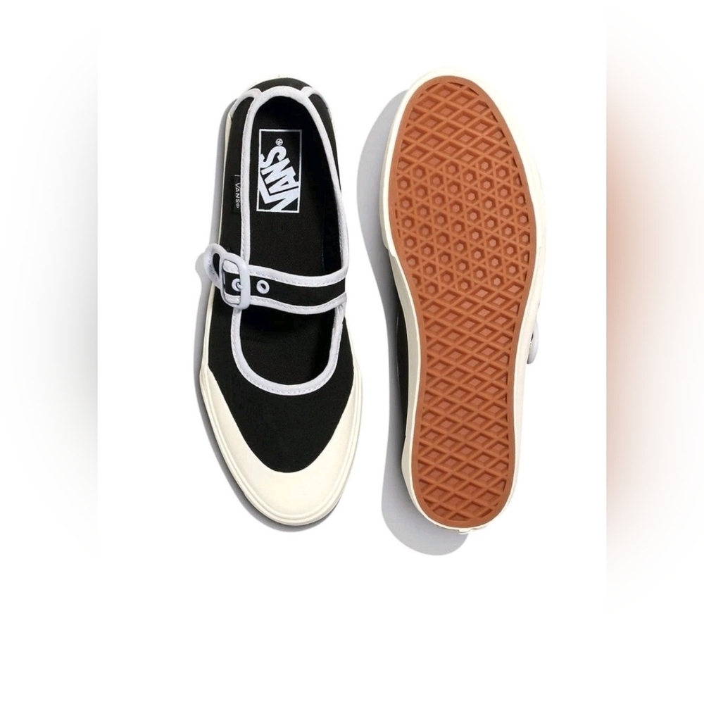 Vans Black and White Mary Jane Sneakers